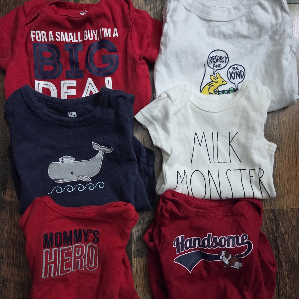 Baby Boy Clothing- 33 Pieces- Tops, Bottoms, Bathing Suits, Sleepers